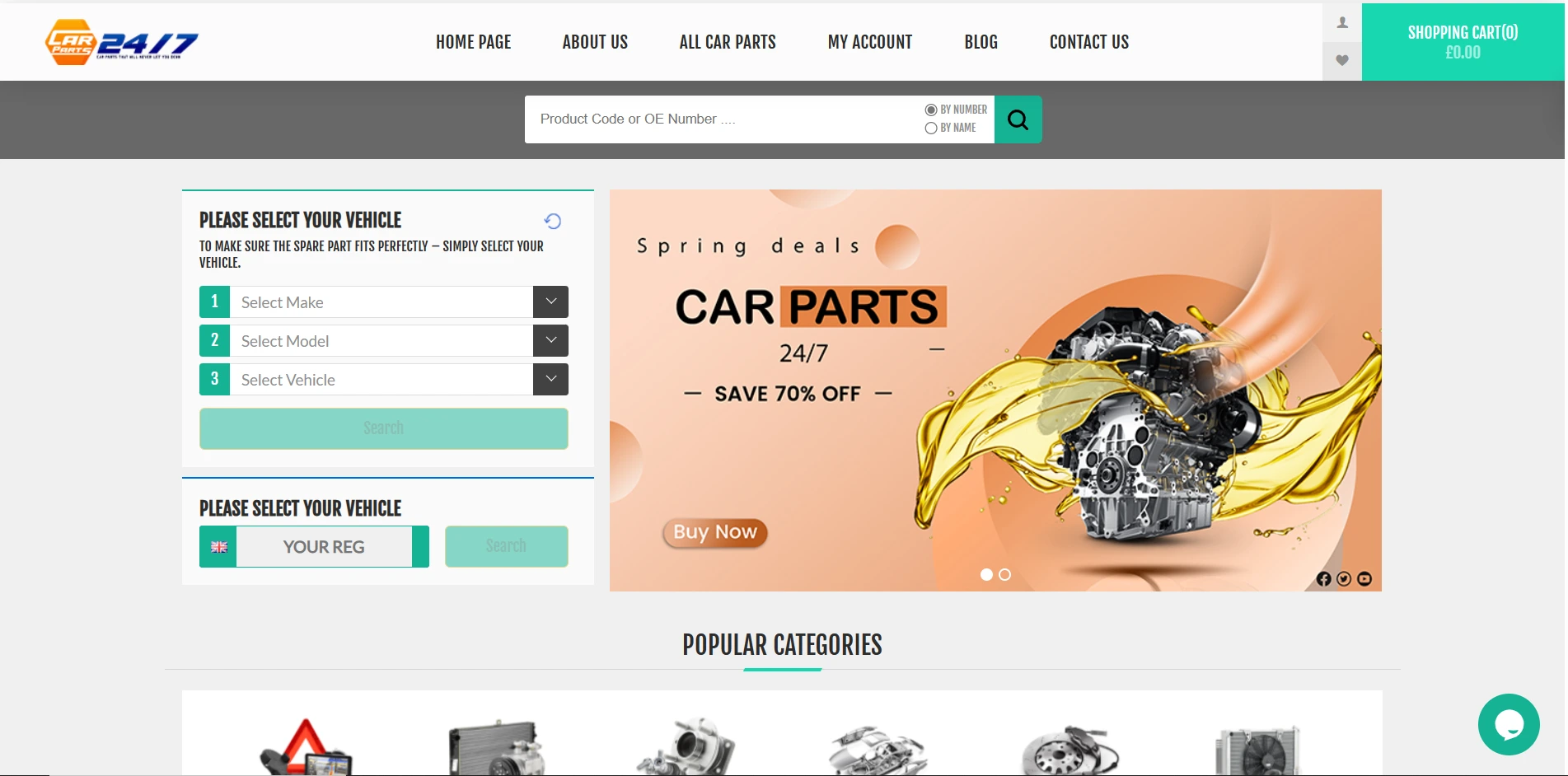 Carparts247 — NopCommerce store with 1M+ products