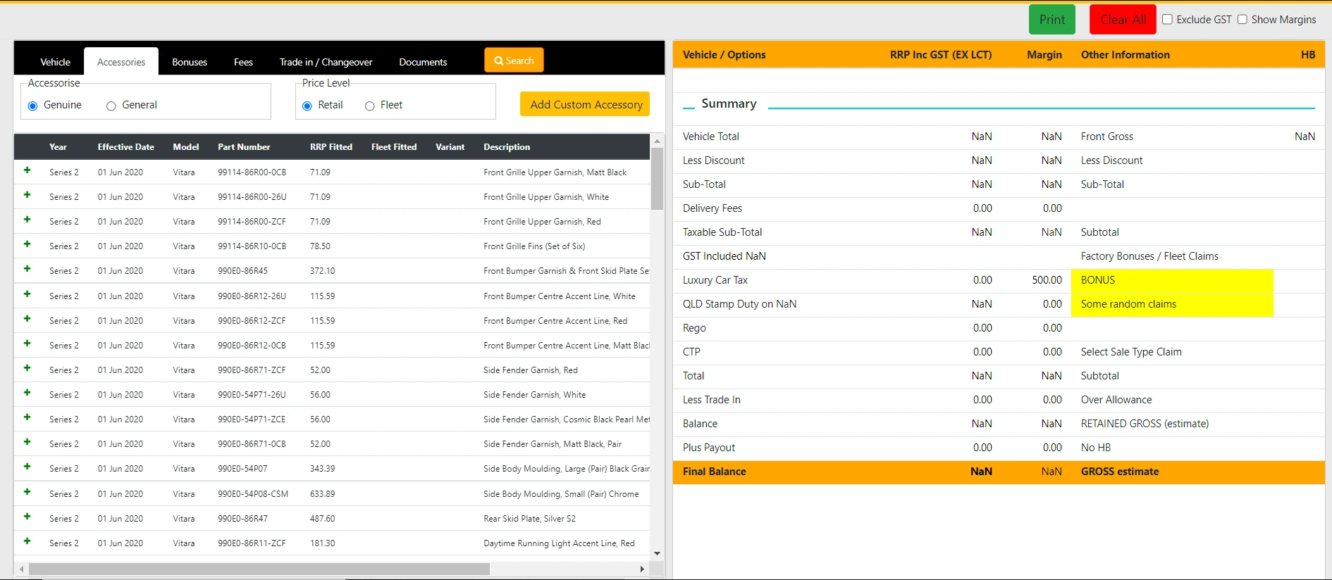QuoteMaster — car quotation tool